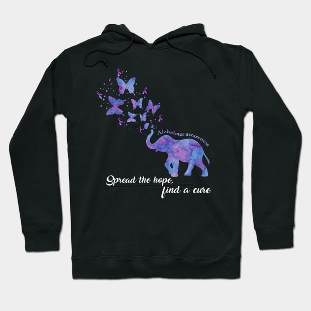 Alzheimer Awareness Spread The Hope Find A Cure Gift Hoodie by thuylinh8